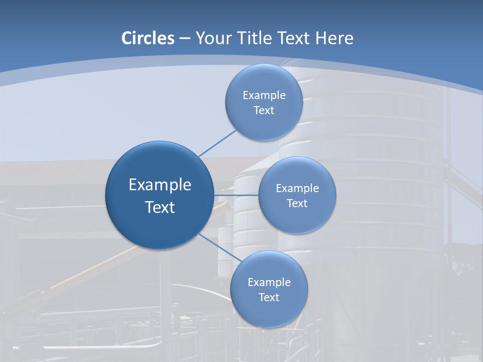 Dairy Farm Holding Pens And Grain Silo PowerPoint Template