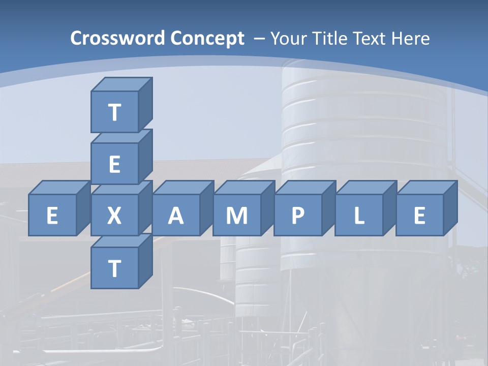 Dairy Farm Holding Pens And Grain Silo PowerPoint Template