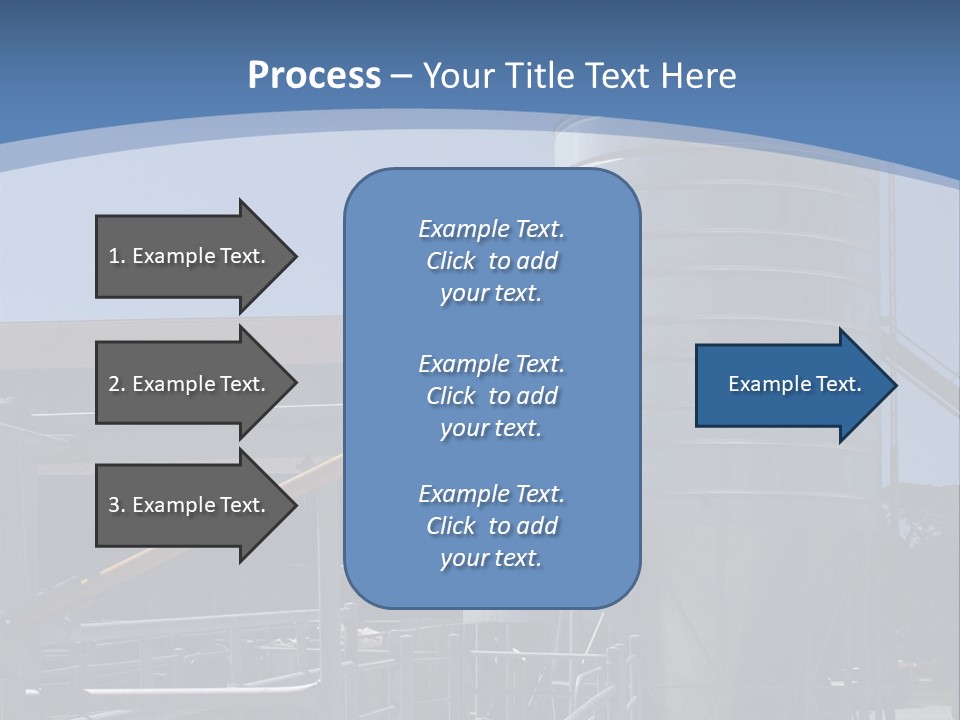 Dairy Farm Holding Pens And Grain Silo PowerPoint Template