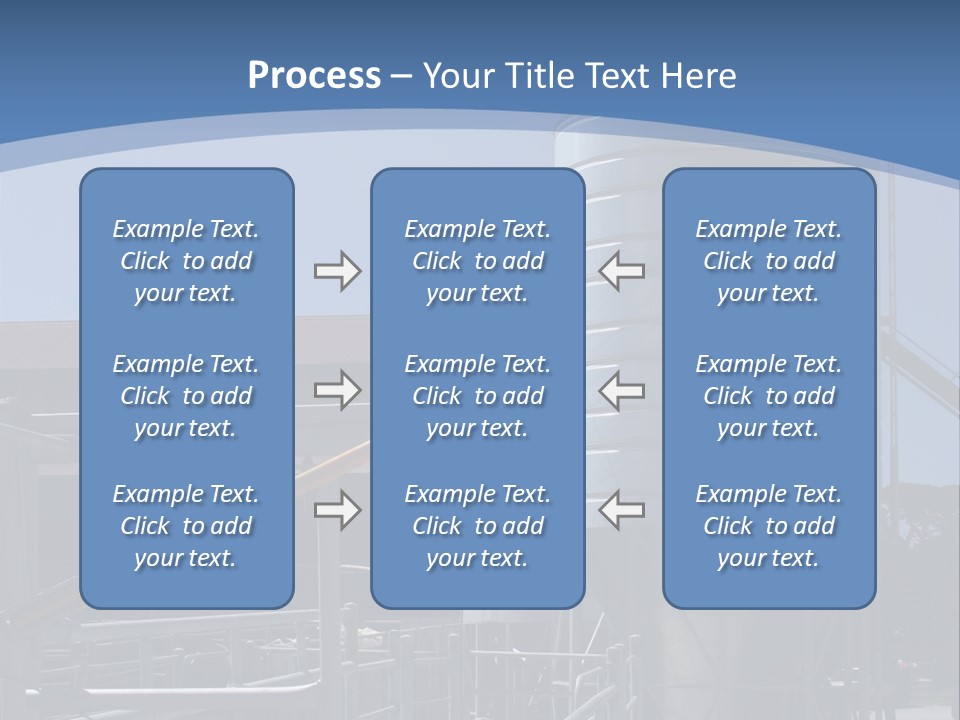 Dairy Farm Holding Pens And Grain Silo PowerPoint Template