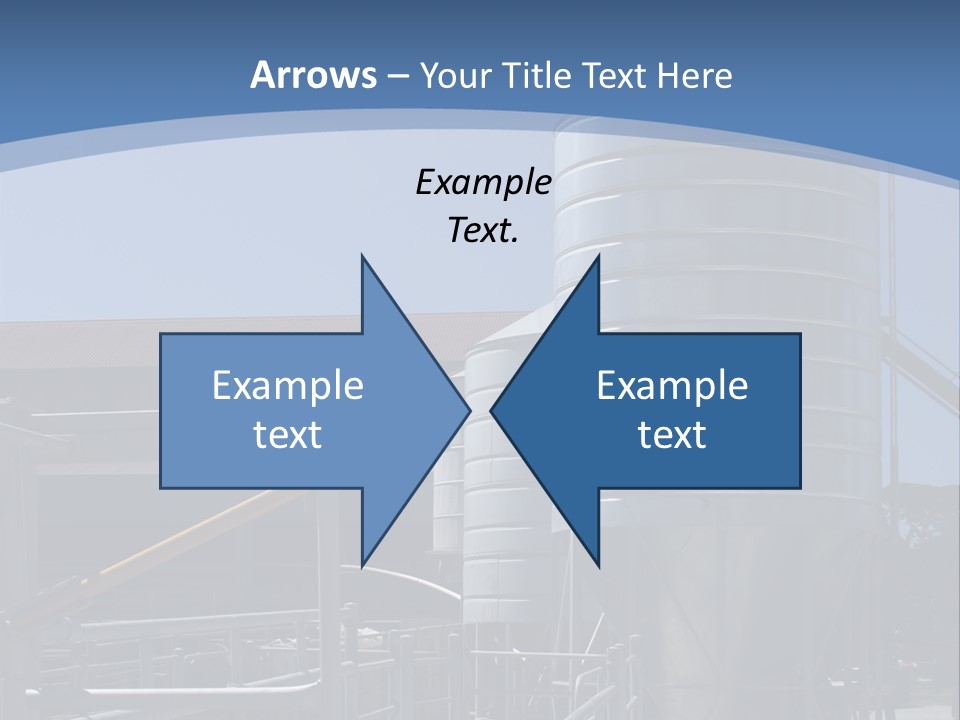 Dairy Farm Holding Pens And Grain Silo PowerPoint Template