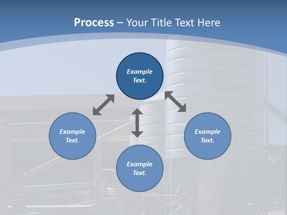 Dairy Farm Holding Pens And Grain Silo PowerPoint Template