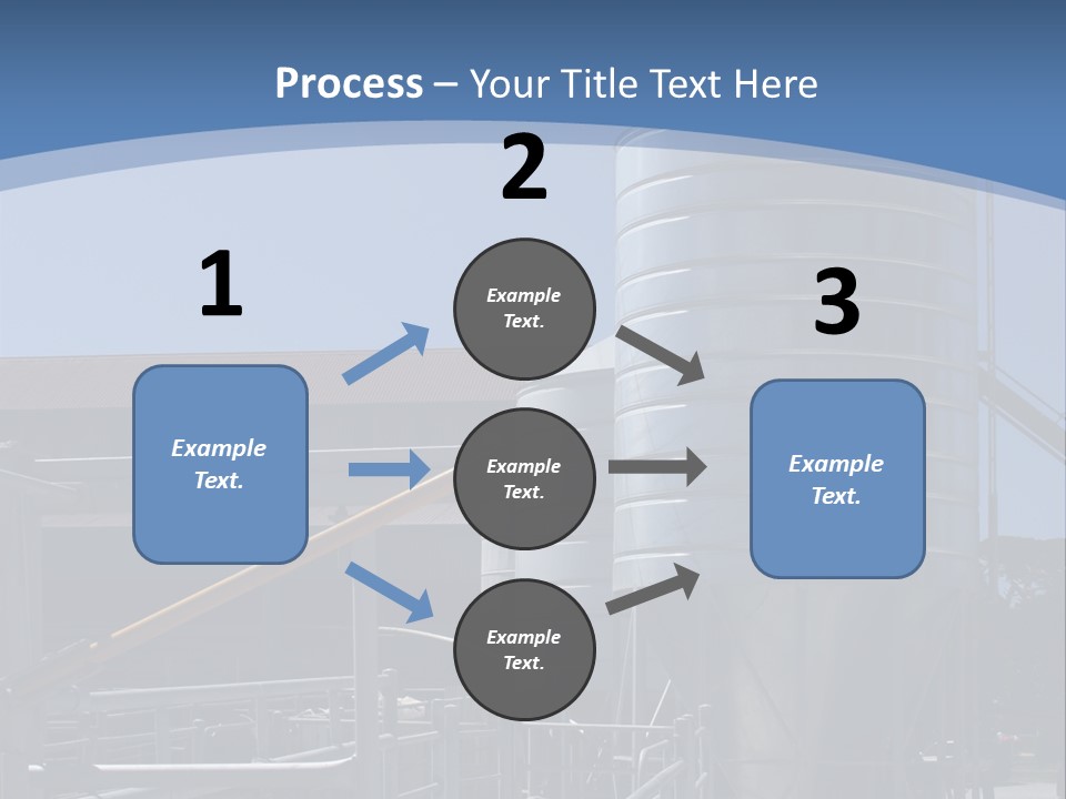 Dairy Farm Holding Pens And Grain Silo PowerPoint Template