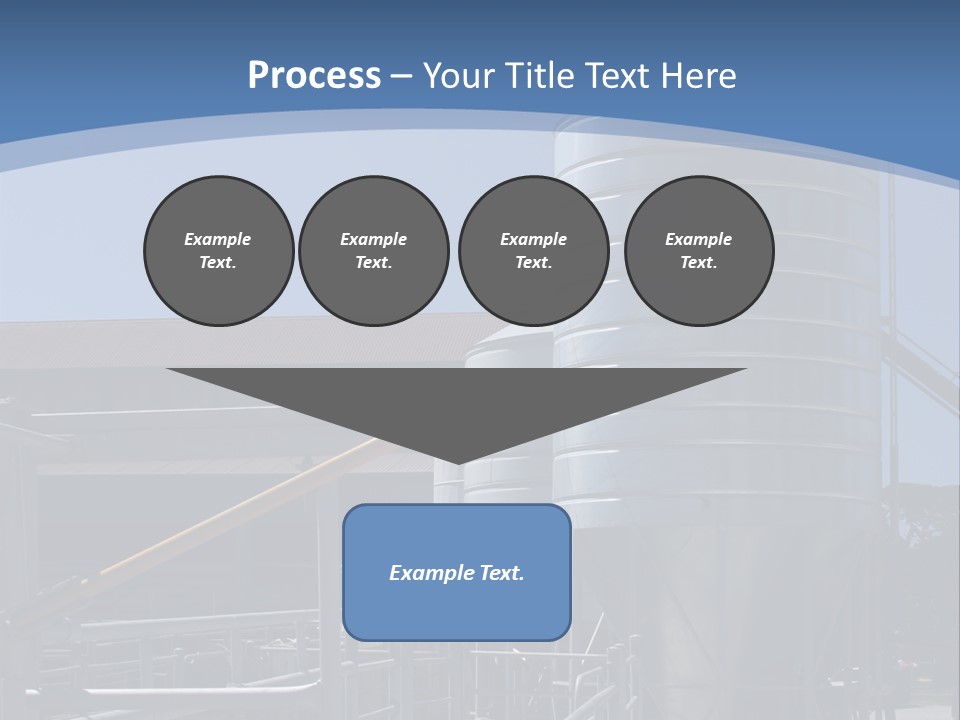 Dairy Farm Holding Pens And Grain Silo PowerPoint Template