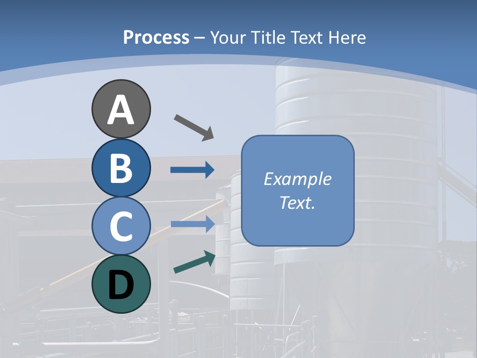 Dairy Farm Holding Pens And Grain Silo PowerPoint Template