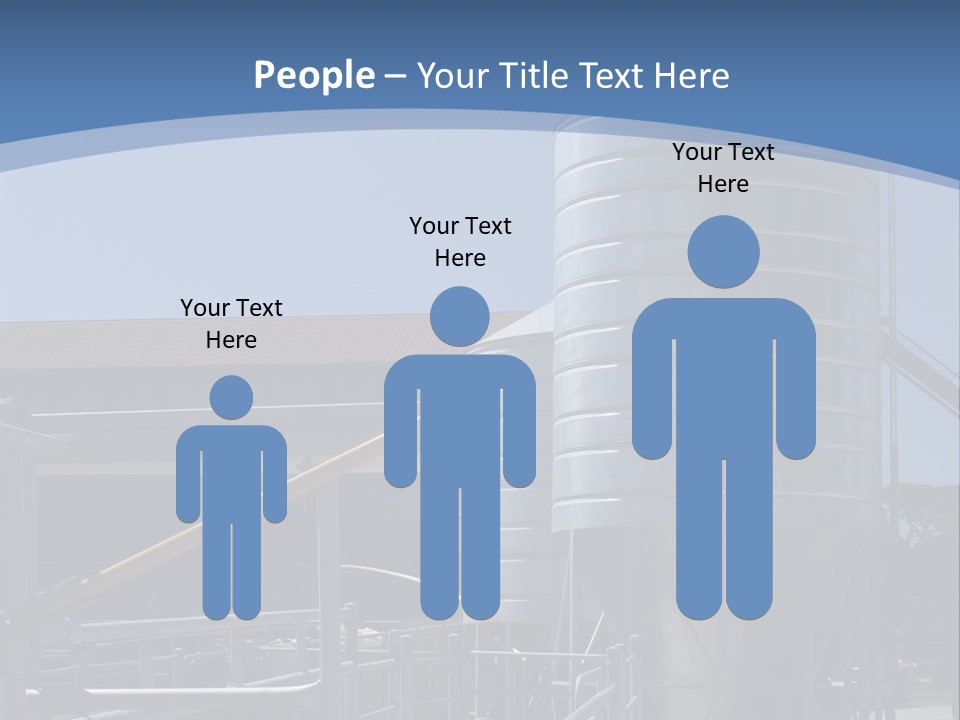 Dairy Farm Holding Pens And Grain Silo PowerPoint Template