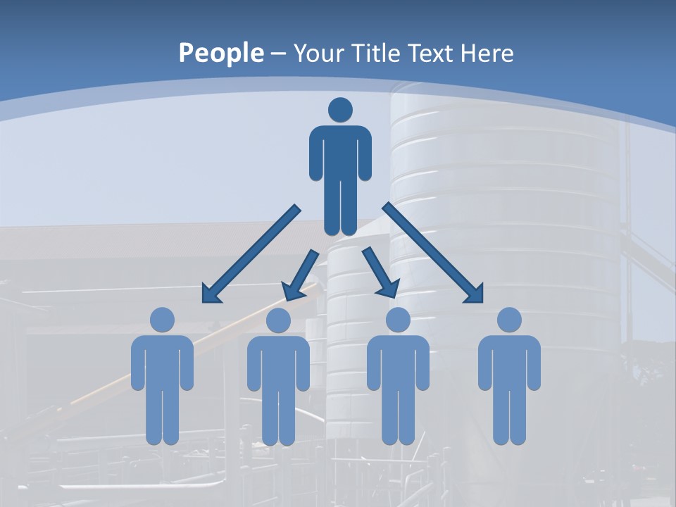 Dairy Farm Holding Pens And Grain Silo PowerPoint Template