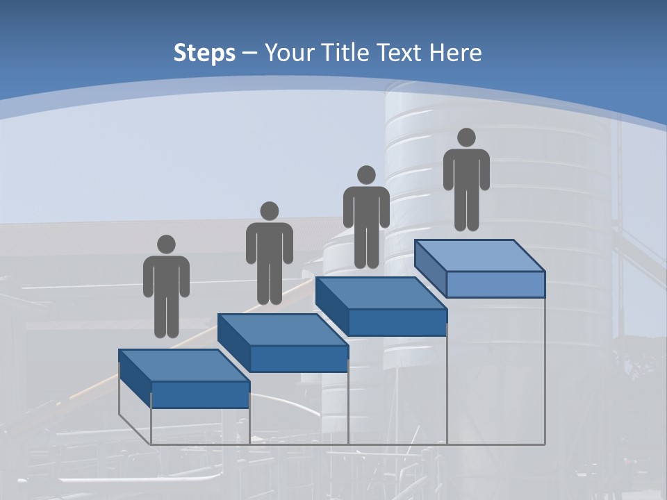 Dairy Farm Holding Pens And Grain Silo PowerPoint Template