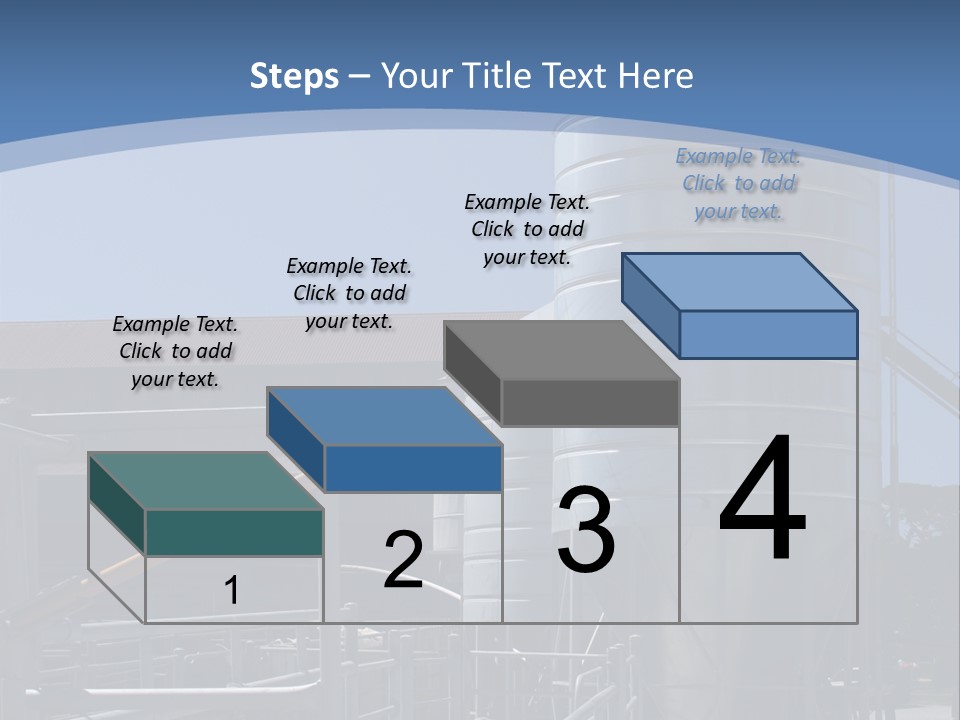 Dairy Farm Holding Pens And Grain Silo PowerPoint Template