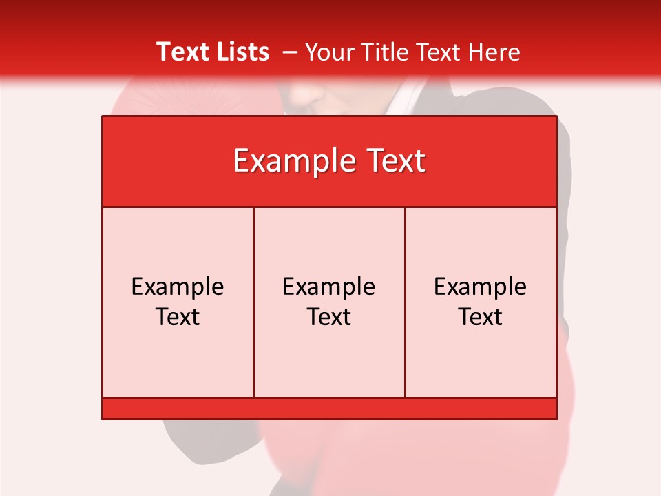 Portrait Of Beautiful And Young Business Woman Wearing Boxing Gloves PowerPoint Template