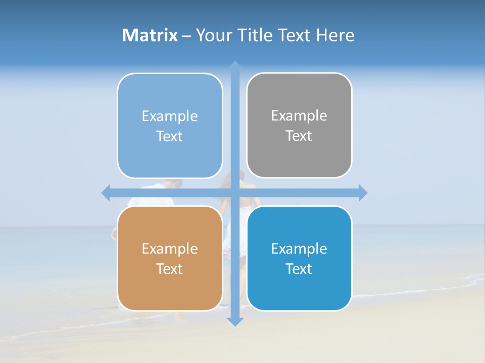 View Of Young Family Having Fun On The Beach PowerPoint Template