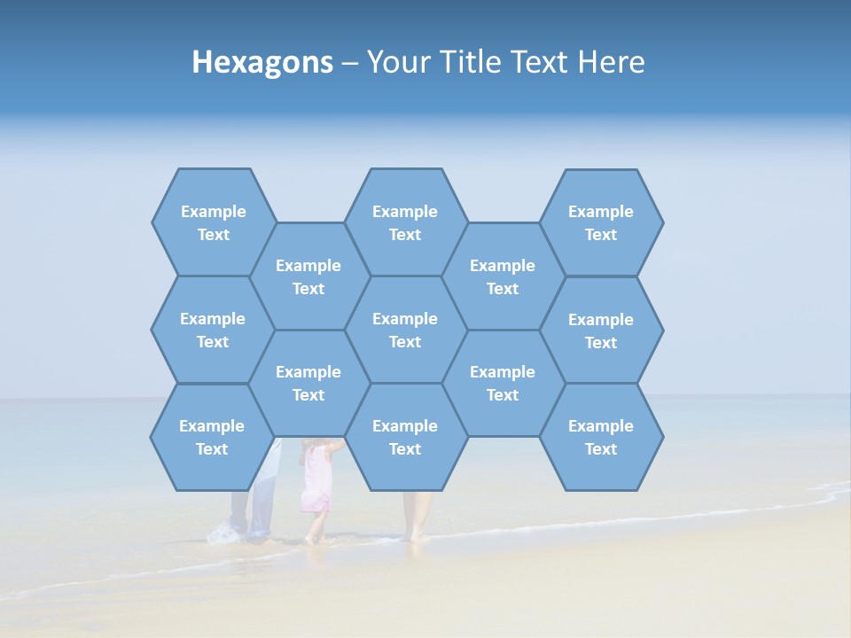 View Of Young Family Having Fun On The Beach PowerPoint Template