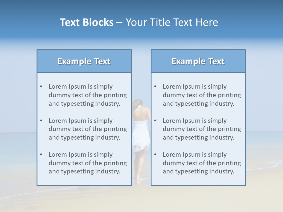 View Of Young Family Having Fun On The Beach PowerPoint Template