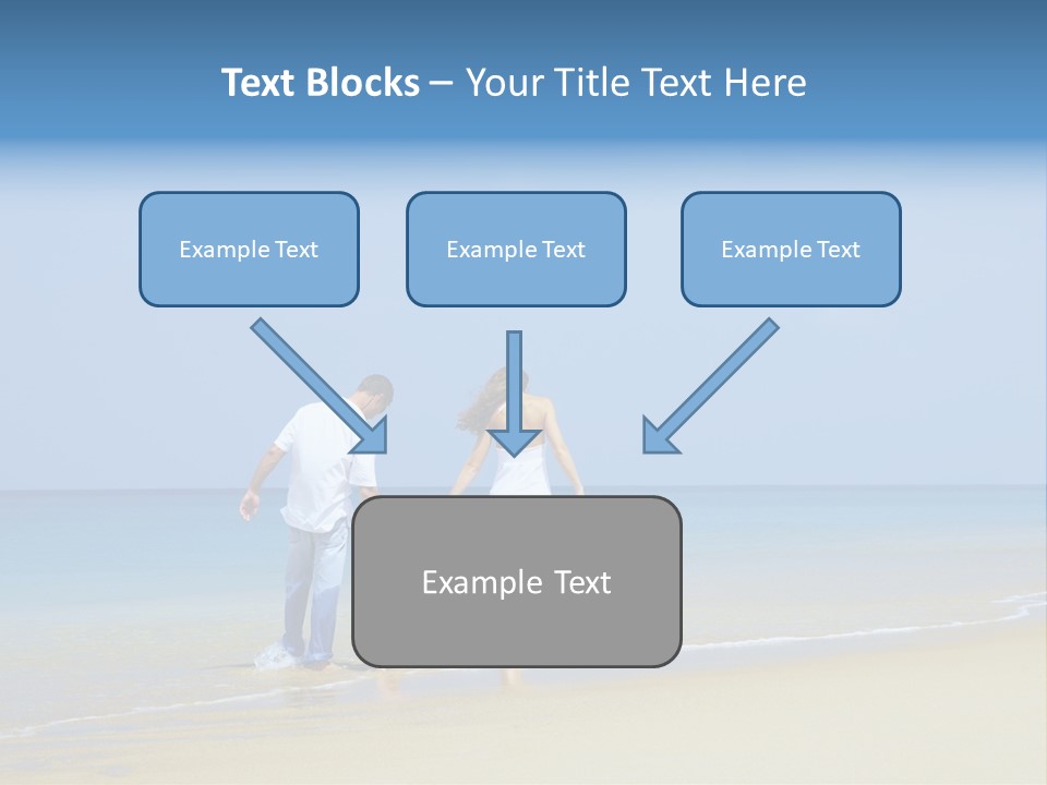 View Of Young Family Having Fun On The Beach PowerPoint Template