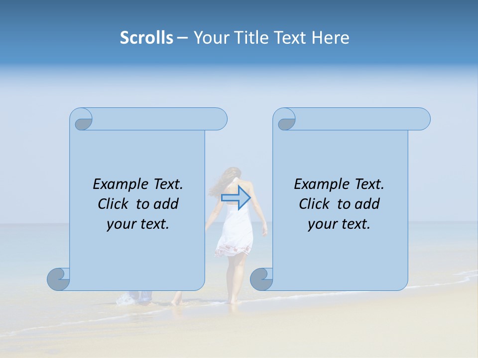 View Of Young Family Having Fun On The Beach PowerPoint Template