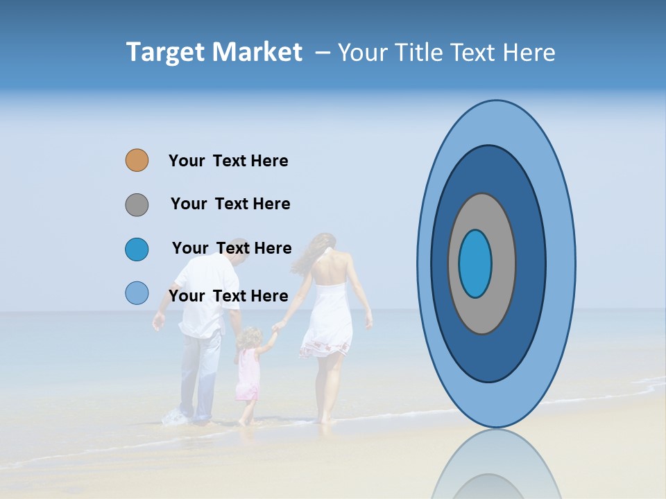 View Of Young Family Having Fun On The Beach PowerPoint Template