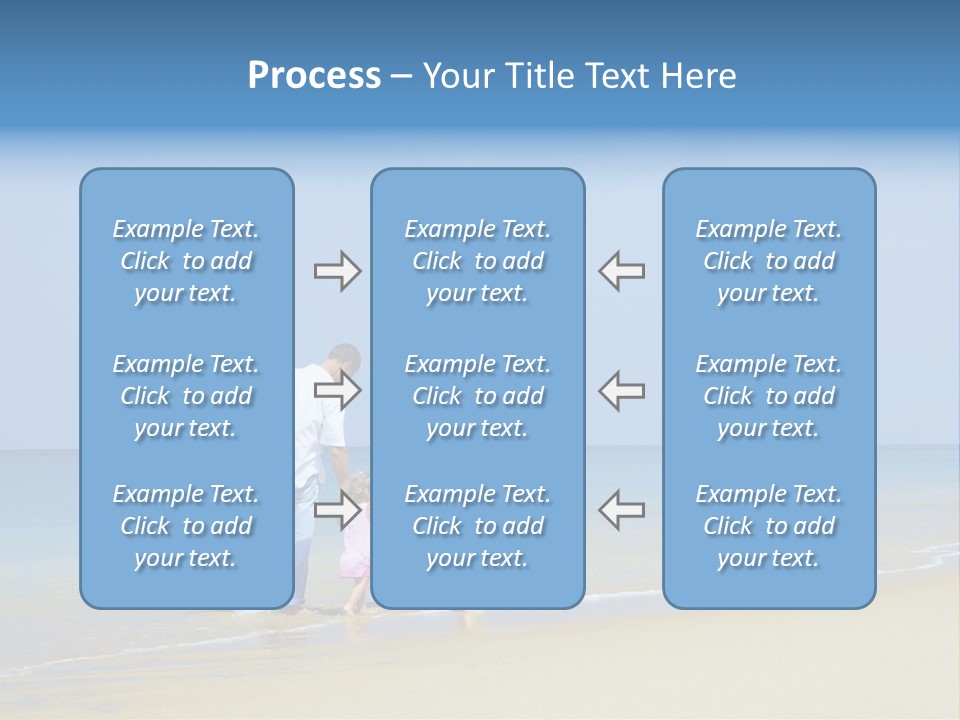 View Of Young Family Having Fun On The Beach PowerPoint Template