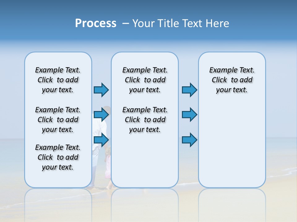 View Of Young Family Having Fun On The Beach PowerPoint Template