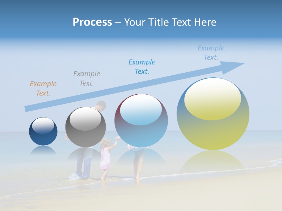 View Of Young Family Having Fun On The Beach PowerPoint Template