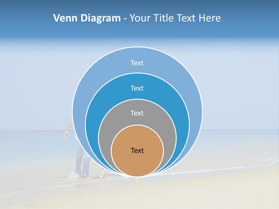 View Of Young Family Having Fun On The Beach PowerPoint Template