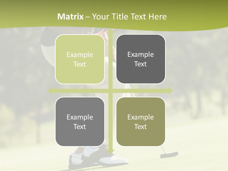 Woman Playing A Game Of Golf PowerPoint Template
