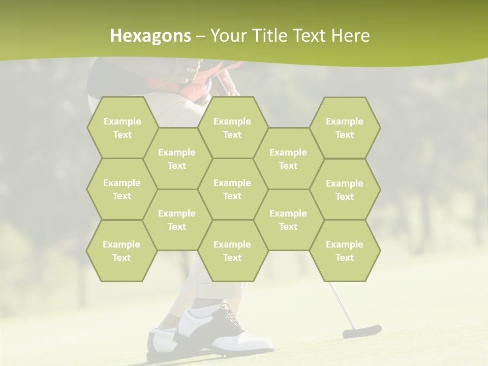 Woman Playing A Game Of Golf PowerPoint Template