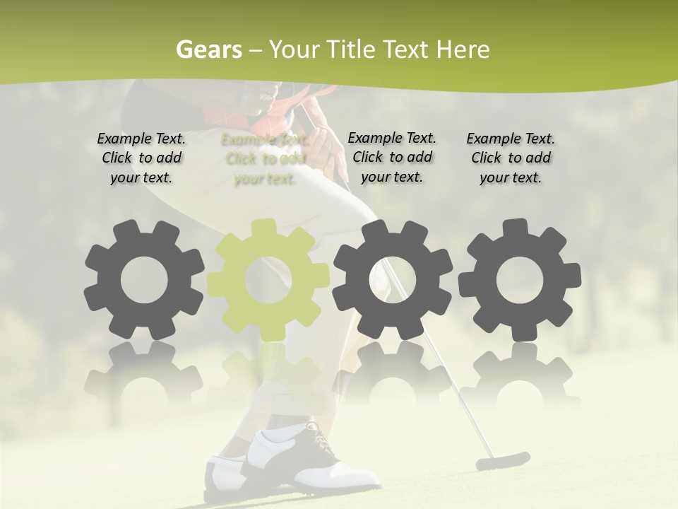 Woman Playing A Game Of Golf PowerPoint Template