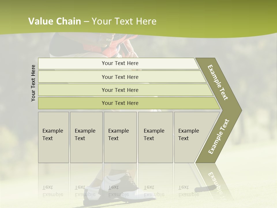 Woman Playing A Game Of Golf PowerPoint Template