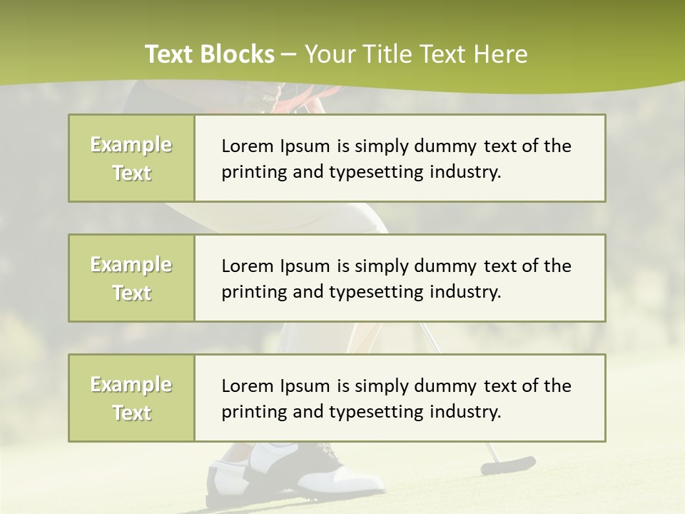 Woman Playing A Game Of Golf PowerPoint Template