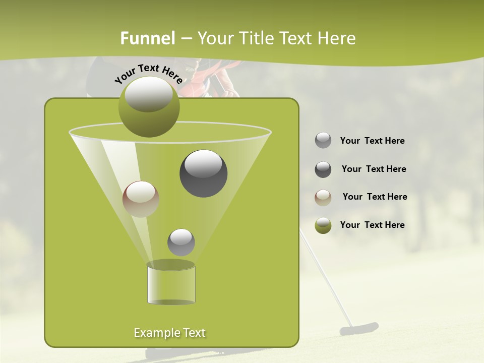 Woman Playing A Game Of Golf PowerPoint Template