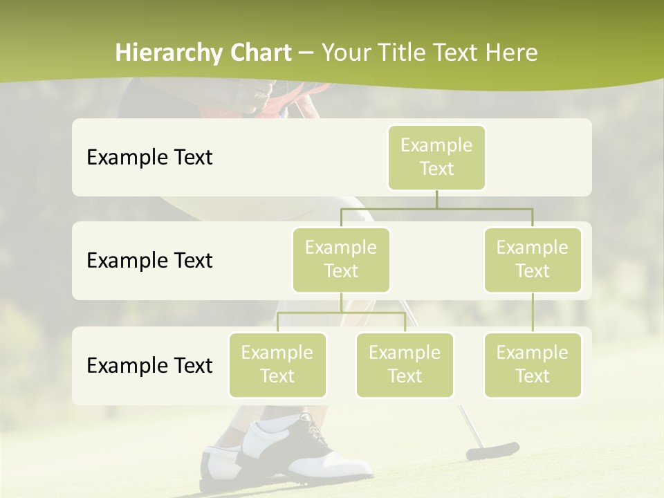 Woman Playing A Game Of Golf PowerPoint Template