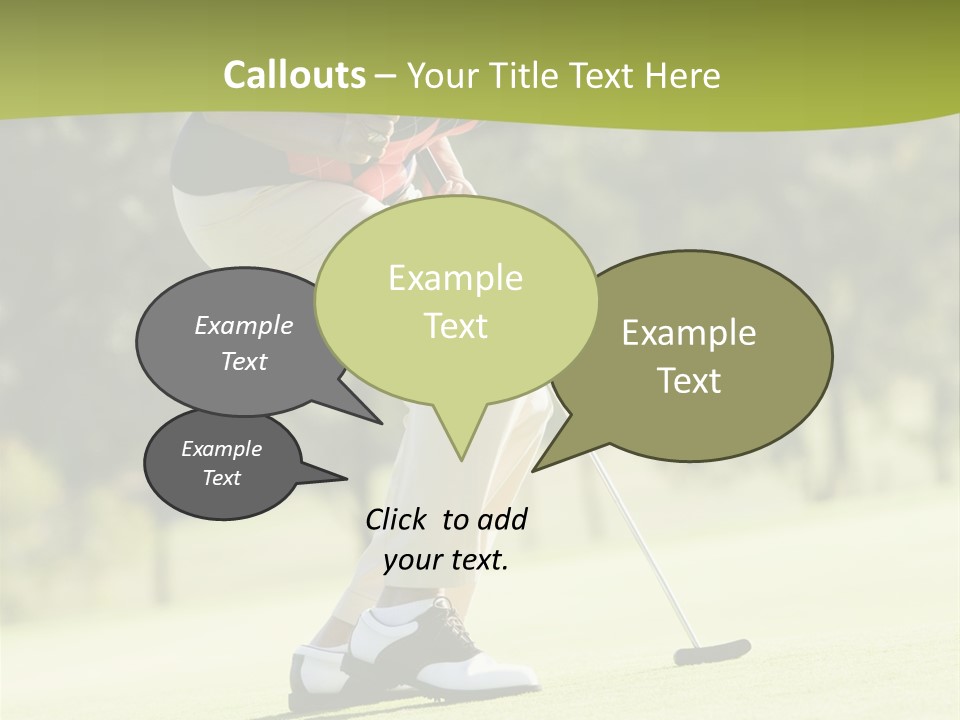 Woman Playing A Game Of Golf PowerPoint Template