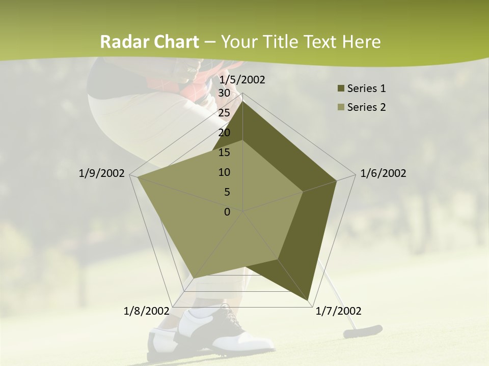 Woman Playing A Game Of Golf PowerPoint Template