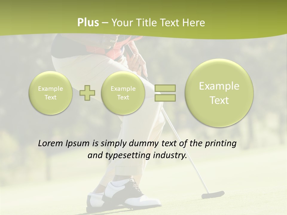 Woman Playing A Game Of Golf PowerPoint Template