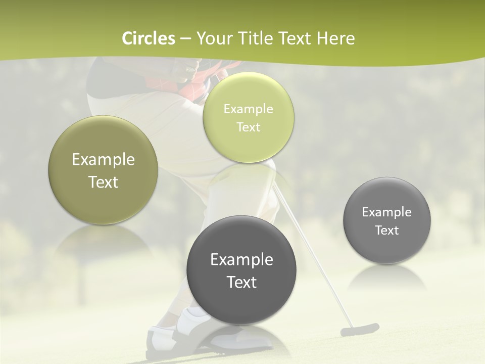 Woman Playing A Game Of Golf PowerPoint Template