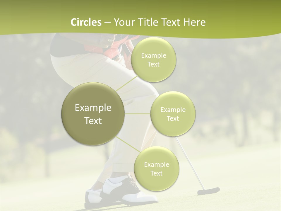 Woman Playing A Game Of Golf PowerPoint Template