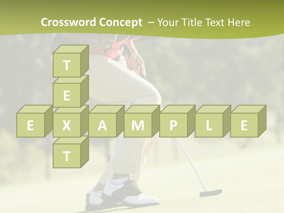 Woman Playing A Game Of Golf PowerPoint Template