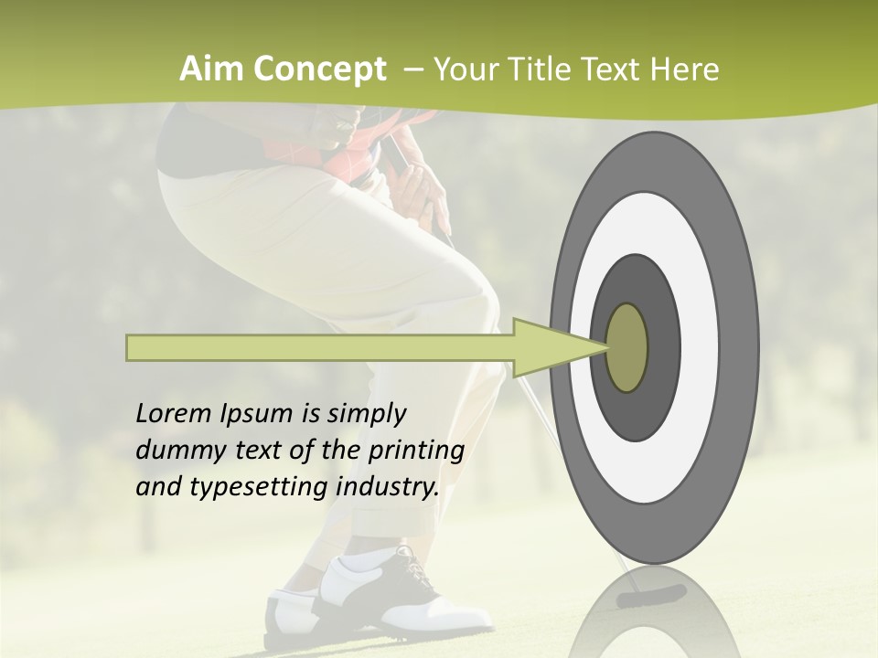 Woman Playing A Game Of Golf PowerPoint Template