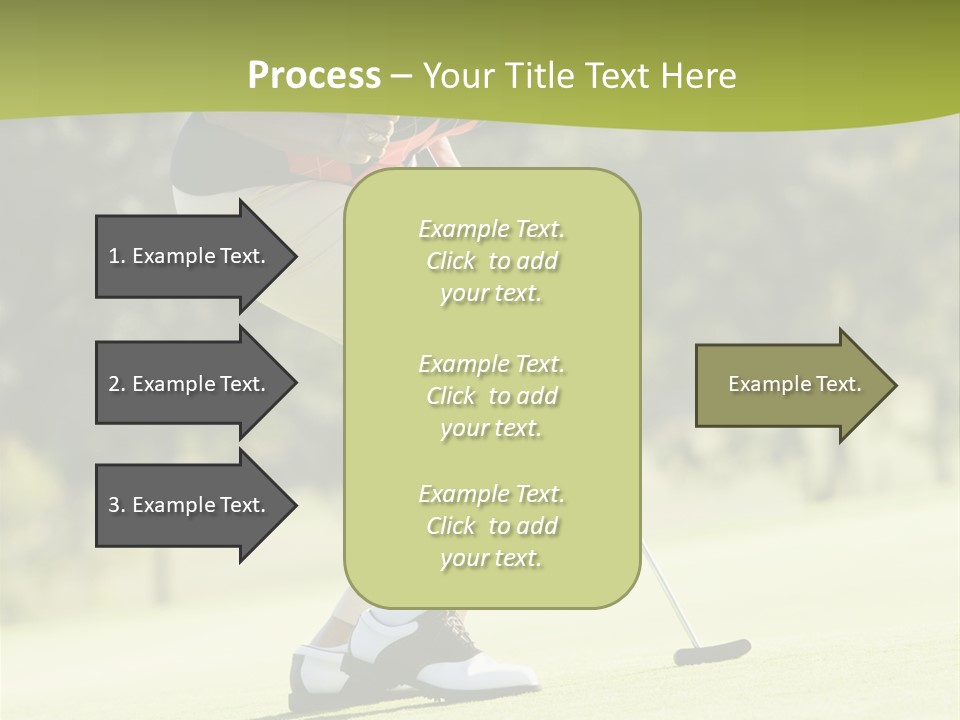 Woman Playing A Game Of Golf PowerPoint Template