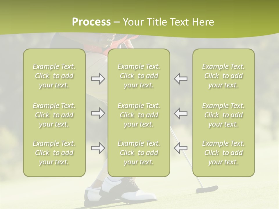 Woman Playing A Game Of Golf PowerPoint Template