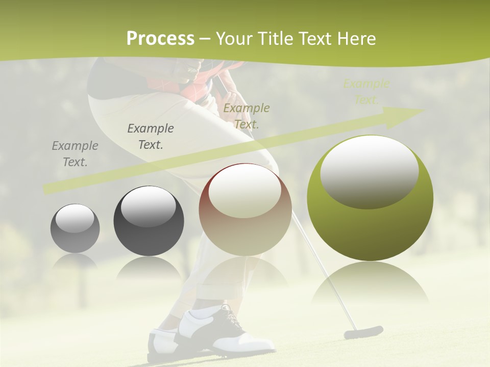 Woman Playing A Game Of Golf PowerPoint Template