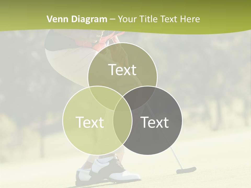 Woman Playing A Game Of Golf PowerPoint Template
