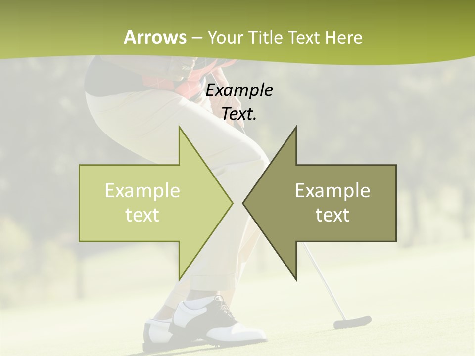 Woman Playing A Game Of Golf PowerPoint Template