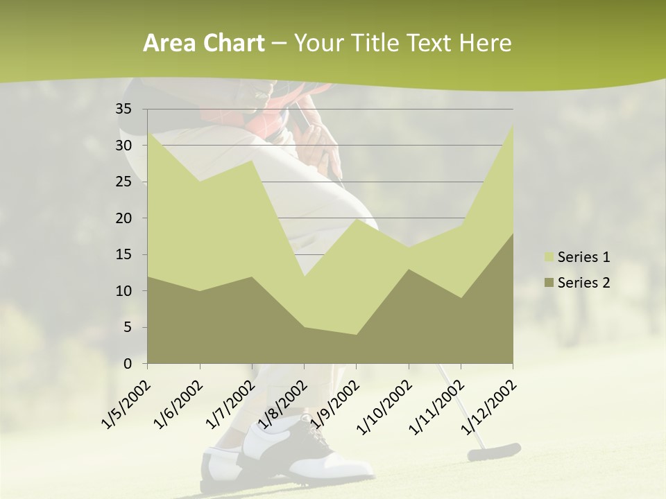 Woman Playing A Game Of Golf PowerPoint Template