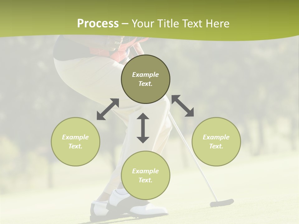 Woman Playing A Game Of Golf PowerPoint Template