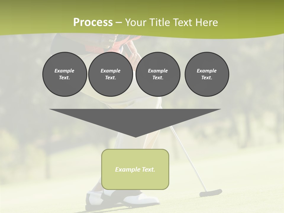 Woman Playing A Game Of Golf PowerPoint Template