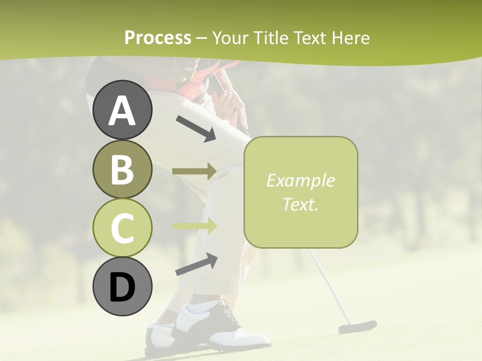 Woman Playing A Game Of Golf PowerPoint Template