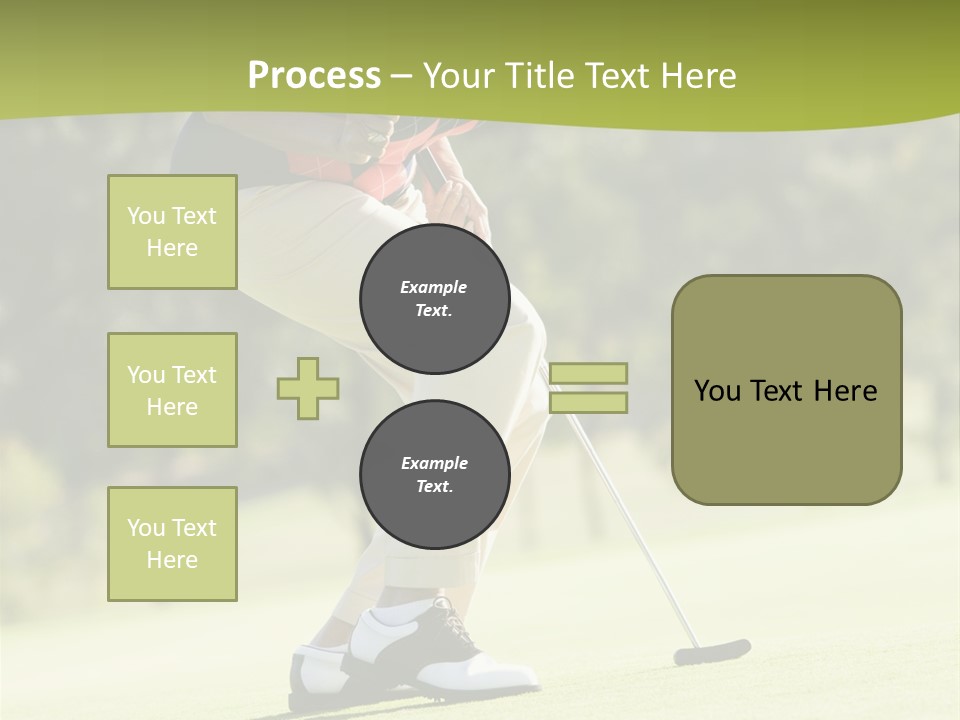 Woman Playing A Game Of Golf PowerPoint Template