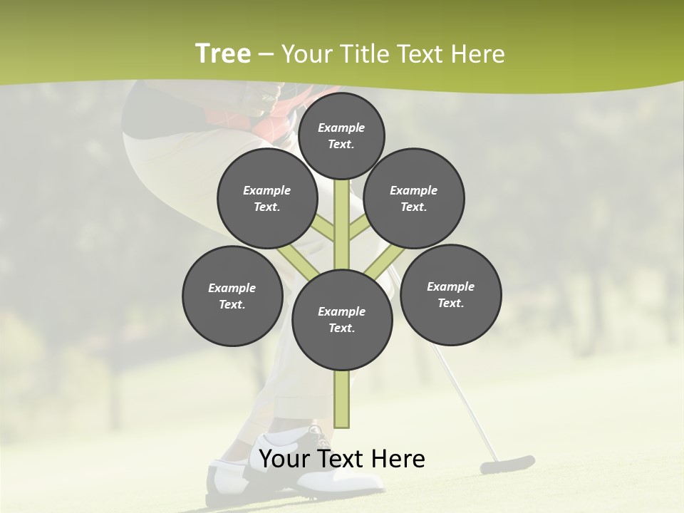 Woman Playing A Game Of Golf PowerPoint Template