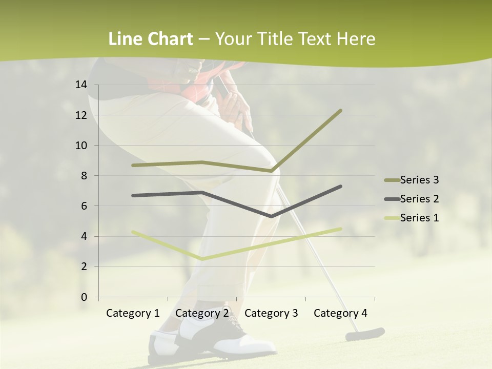 Woman Playing A Game Of Golf PowerPoint Template